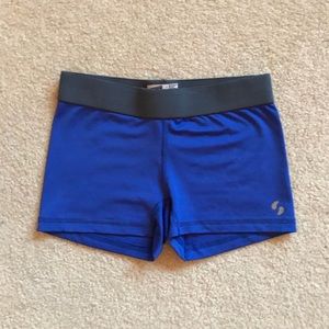 Blue soffe spandex